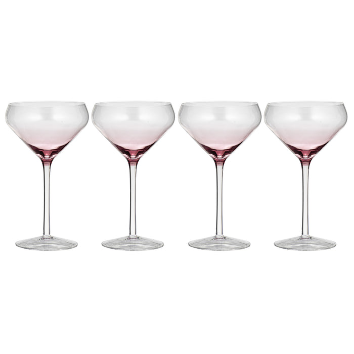 ladelle Prism Plum 4pk Coupe Glass
