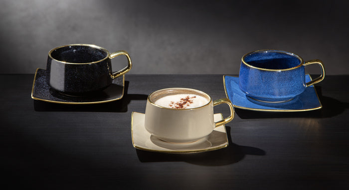 Ladelle Rae Charcoal Cup & Saucer