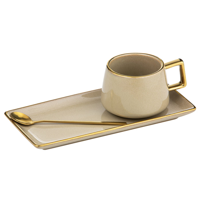 ladelle Rae Mocha Mug Plate & Spoon Set