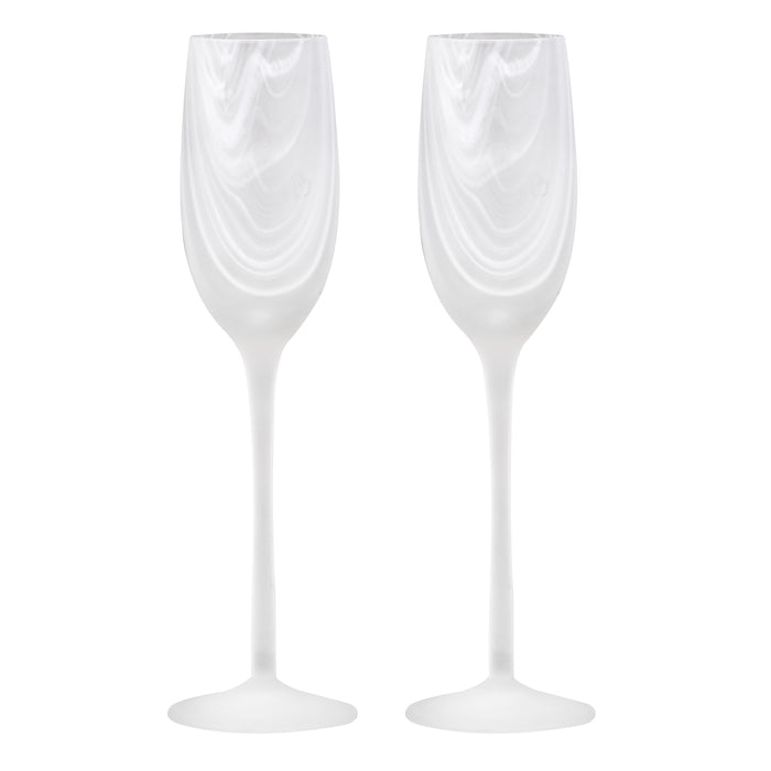 ladelle Skylar Frost 2pk Champagne Glass