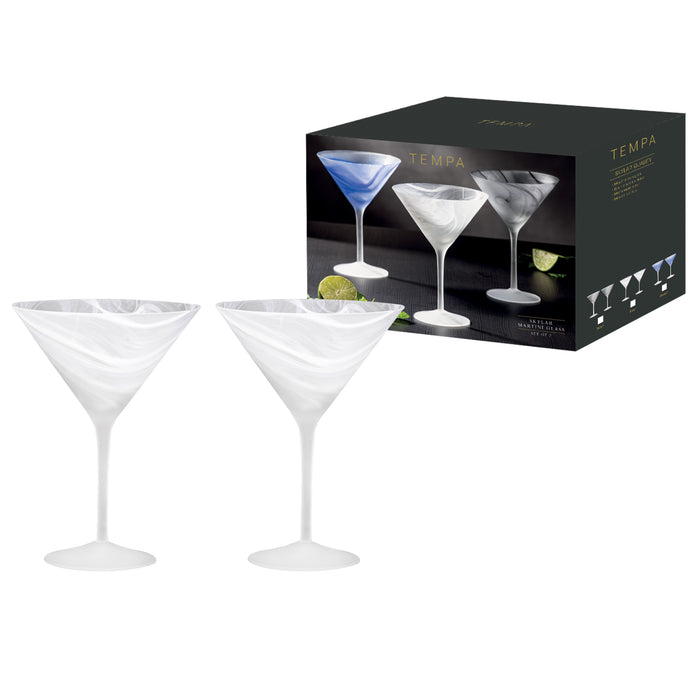 Ladelle Skylar Frost 2pk Martini Glass