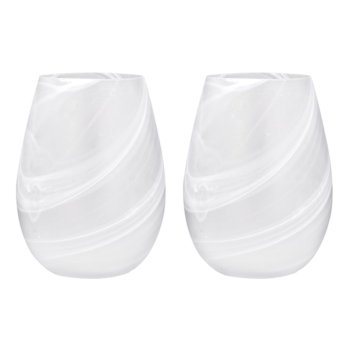 ladelle Skylar Frost 2pk Stemless Glass
