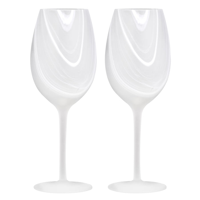 ladelle Skylar Frost 2pk Wine Glass