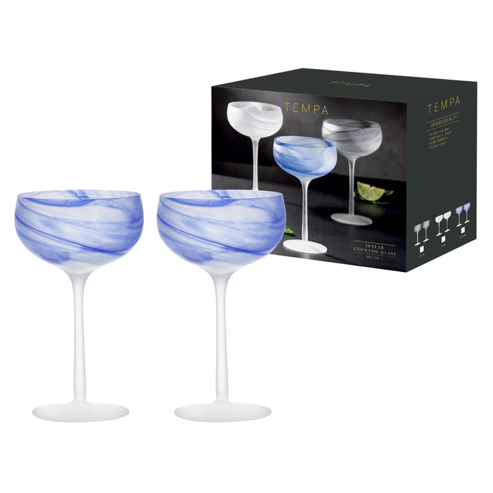 Ladelle Skylar Ocean 2pk Cocktail Glass