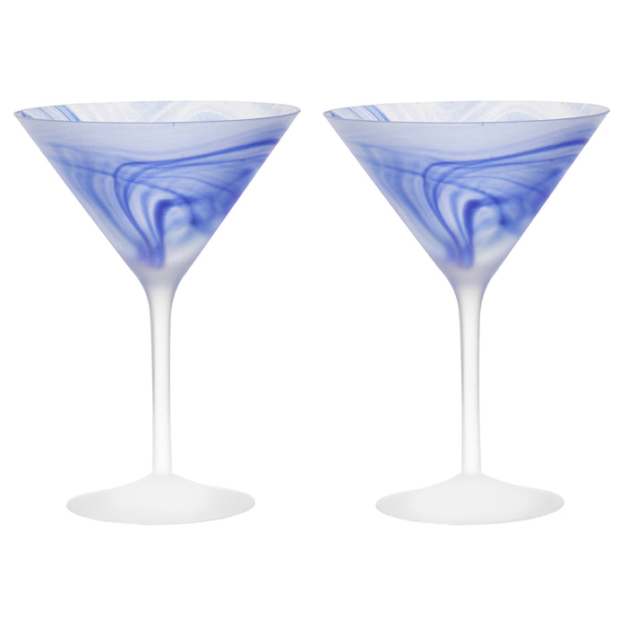 ladelle Skylar Ocean 2pk Martini Glass