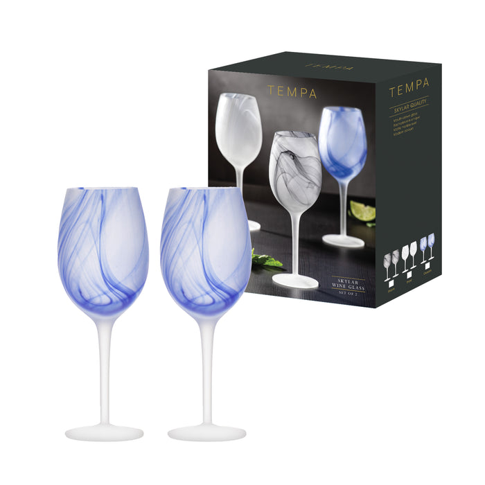 Ladelle Skylar Ocean 2pk Wine Glass
