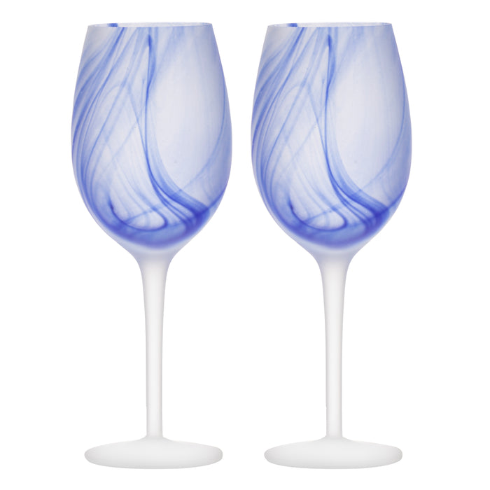 ladelle Skylar Ocean 2pk Wine Glass