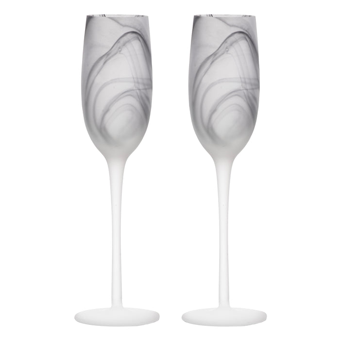 ladelle Skylar Storm 2pk Champagne Glass