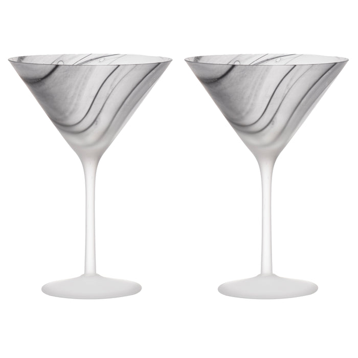 ladelle Skylar Storm 2pk Martini Glass