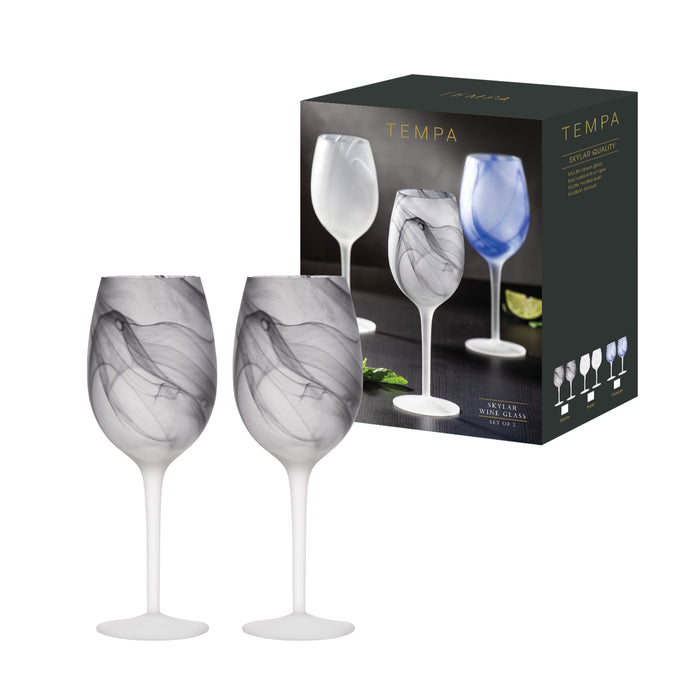 Ladelle Skylar Storm 2pk Wine Glass