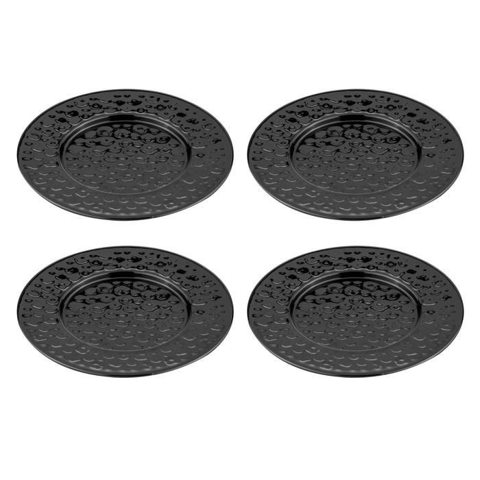 ladelle Spencer Hammered Black 4pk Coaster Set