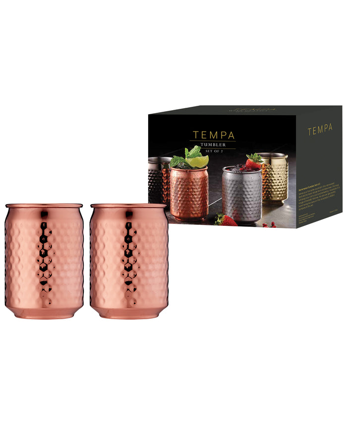 Ladelle Spencer Hammered Copper 2pk Tumbler