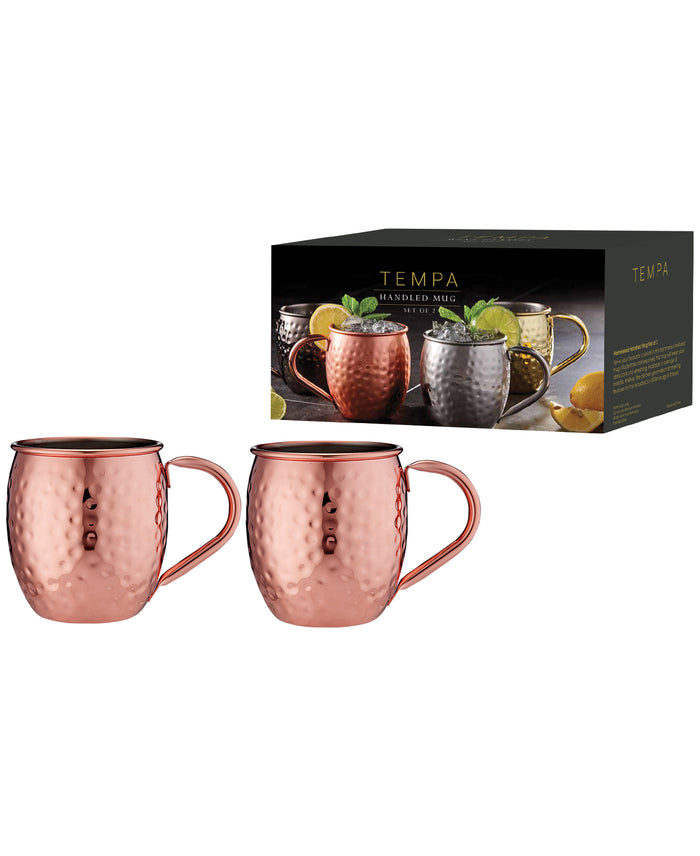 Ladelle Spencer Hammered Copper Handled 2pk Mug