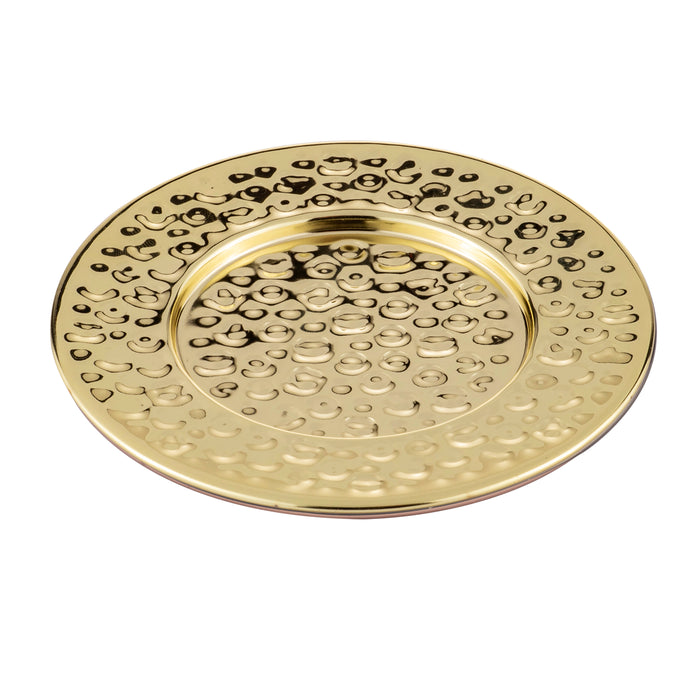 Ladelle Spencer Hammered Gold 4pk Coaster Set