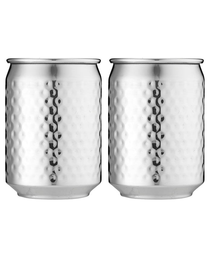 Ladelle Spencer Hammered Silver 2pk Tumbler