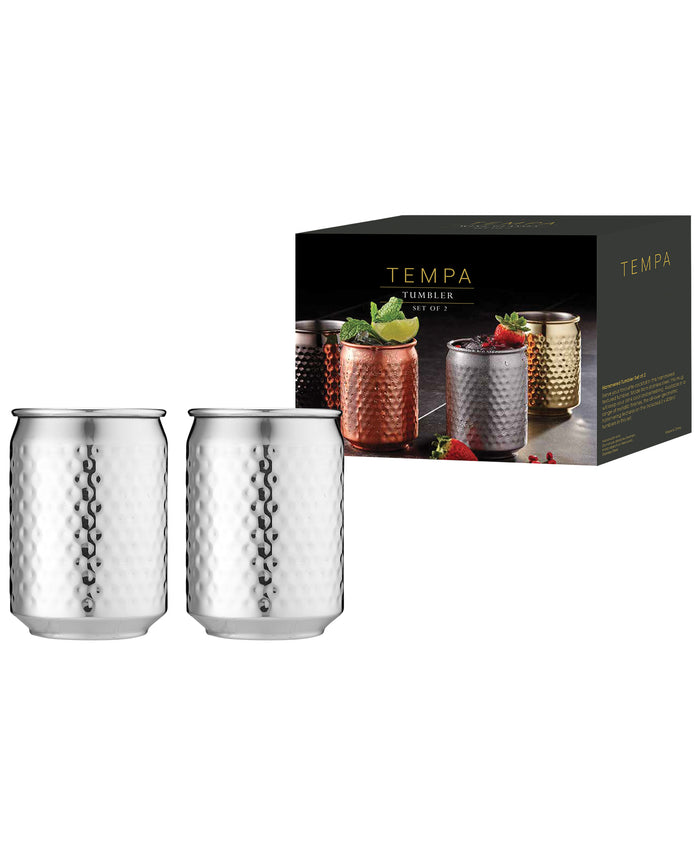 ladelle Spencer Hammered Silver 2pk Tumbler