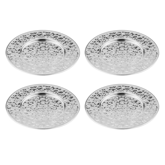 ladelle Spencer Hammered Silver 4pk Coaster Set