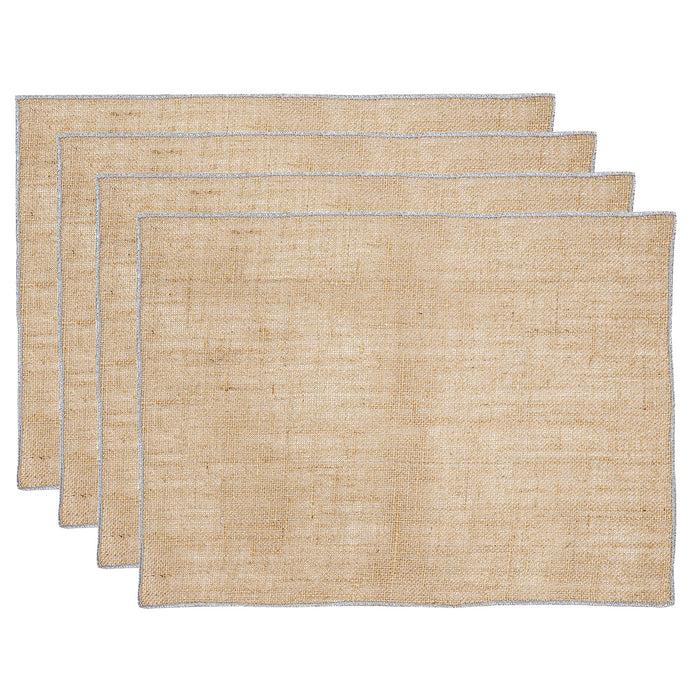ladelle Starry Silver Lurex Jute 4pk Placemat