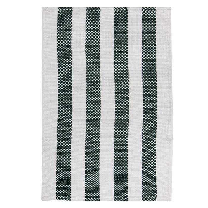 Ladelle Stripe Green 4pc Kitchen Towel & Dishcloth