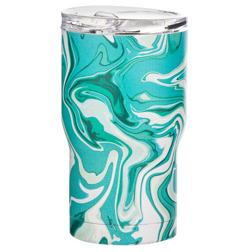 ladelle Summer Swirl Aqua SS Travel Mug