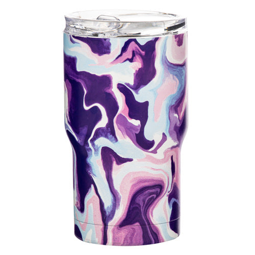 ladelle Summer Swirl Purple SS Travel Mug