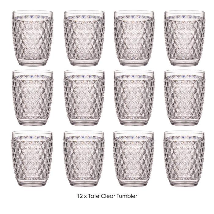 ladelle Tate Clear Tumbler - Set of 12