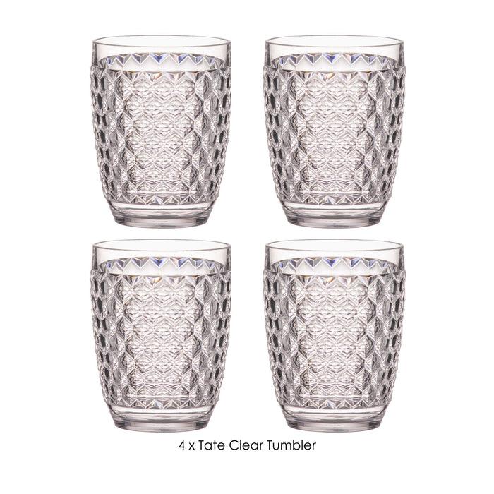 ladelle Tate Clear Tumbler - Set of 4