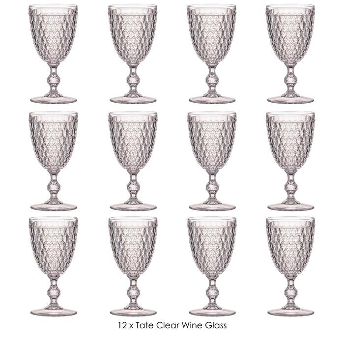 ladelle Tate Clear Wine Glass - Set of 12