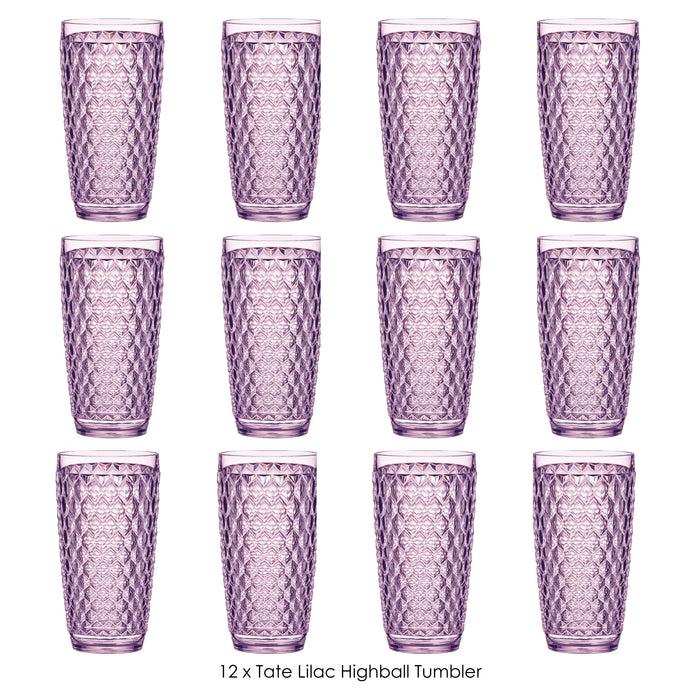ladelle Tate Lilac Highball Tumbler - Set of 12