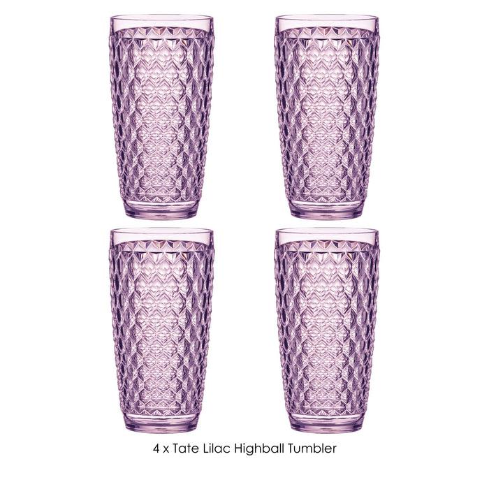 ladelle Tate Lilac Highball Tumbler - Set of 4