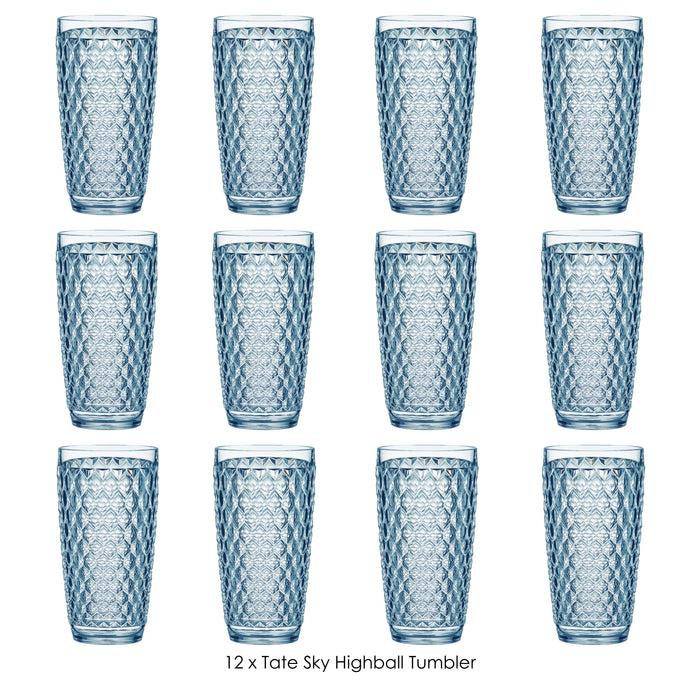ladelle Tate Sky Highball Tumbler - Set of 12