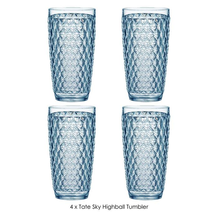 ladelle Tate Sky Highball Tumbler - Set of 4
