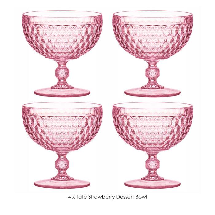 ladelle Tate Strawberry Dessert Bowl - Set of 4