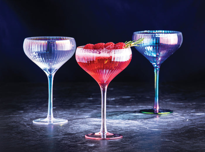 Ladelle Thalia Black Pearl 2pk Cocktail Glass