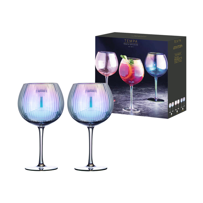 Ladelle Thalia Black Pearl 2pk Gin Glass