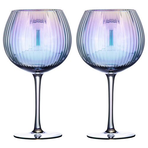 ladelle Thalia Black Pearl 2pk Gin Glass
