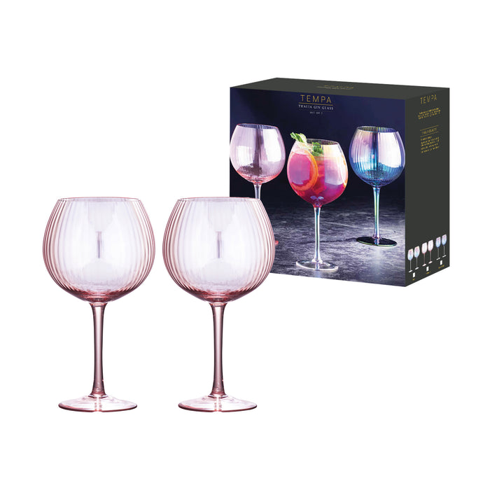 Ladelle Thalia Pink Quartz 2pk Gin Glass