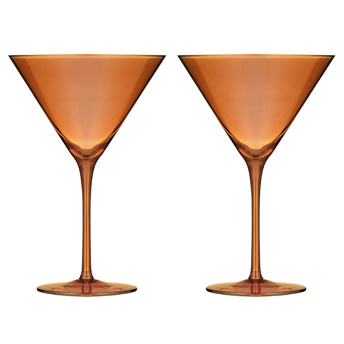 ladelle Verity Amber 2pk Martini Glass