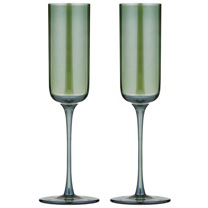 ladelle Verity Fern 2pk Champagne Glass