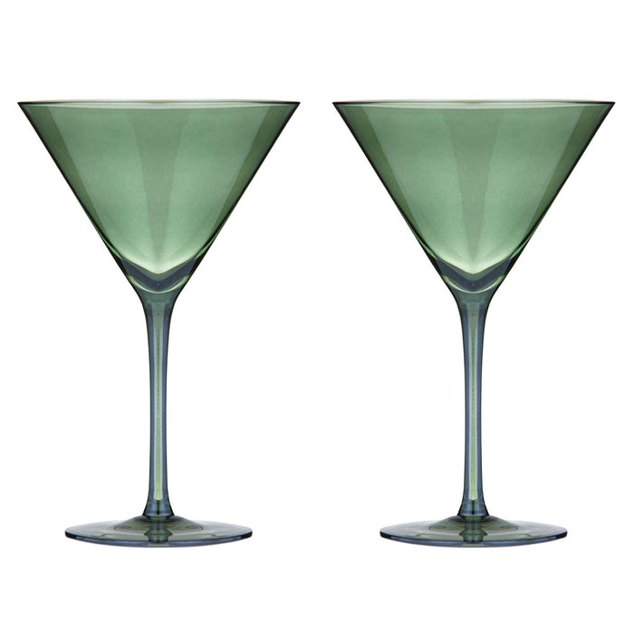 ladelle Verity Fern 2pk Martini Glass