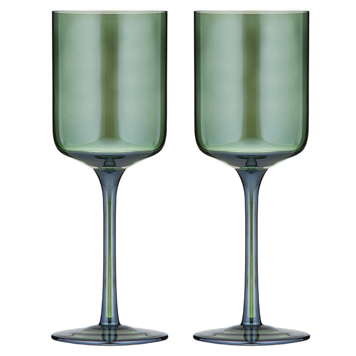 ladelle Verity Fern 2pk Wine Glass