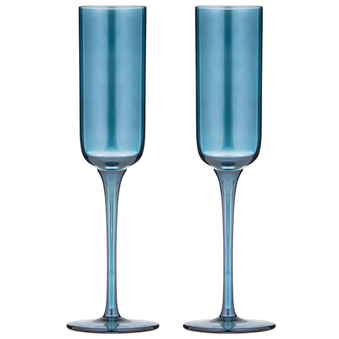 ladelle Verity Sapphire 2pk Champagne Glass