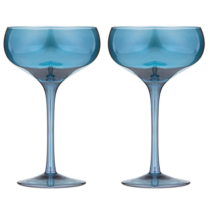ladelle Verity Sapphire 2pk Coupe Glass