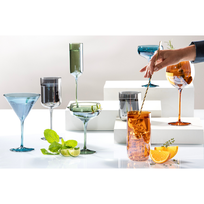 Ladelle Verity Smoke 2pk Martini Glass