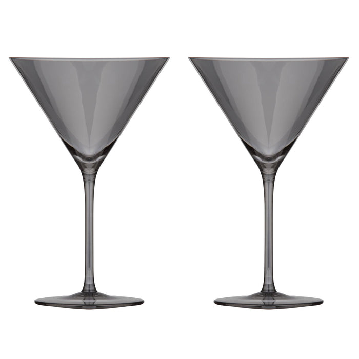 ladelle Verity Smoke 2pk Martini Glass