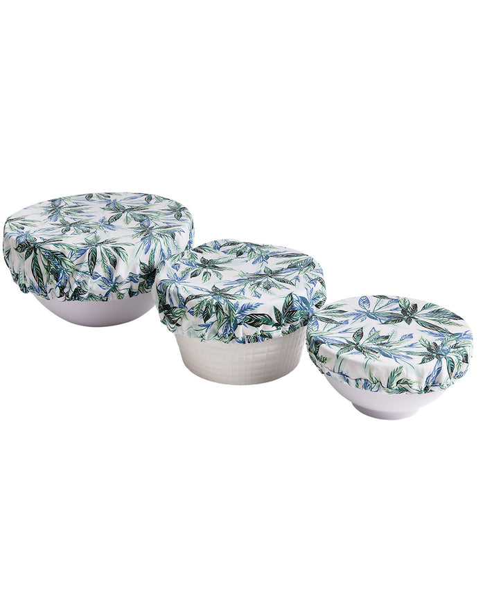 ladelle Zest Leaf 3pk Stretch Bowl Covers