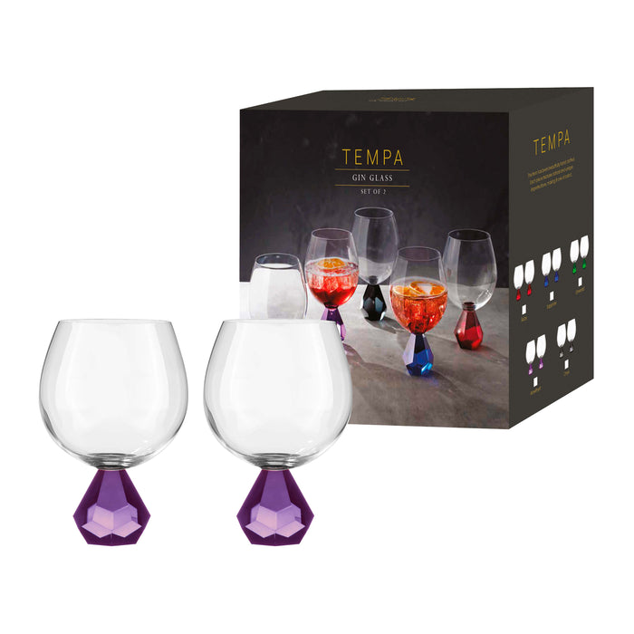 Ladelle Zhara Amethyst 2pk Gin Glass