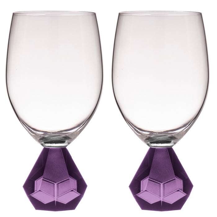 ladelle Zhara Amethyst 2pk Wine Glass
