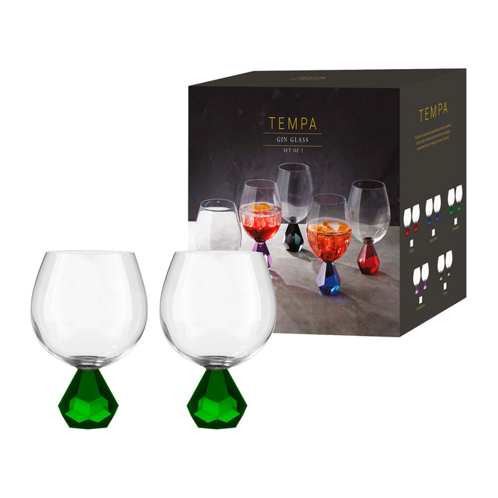 Ladelle Zhara Emerald 2pk Gin Glass
