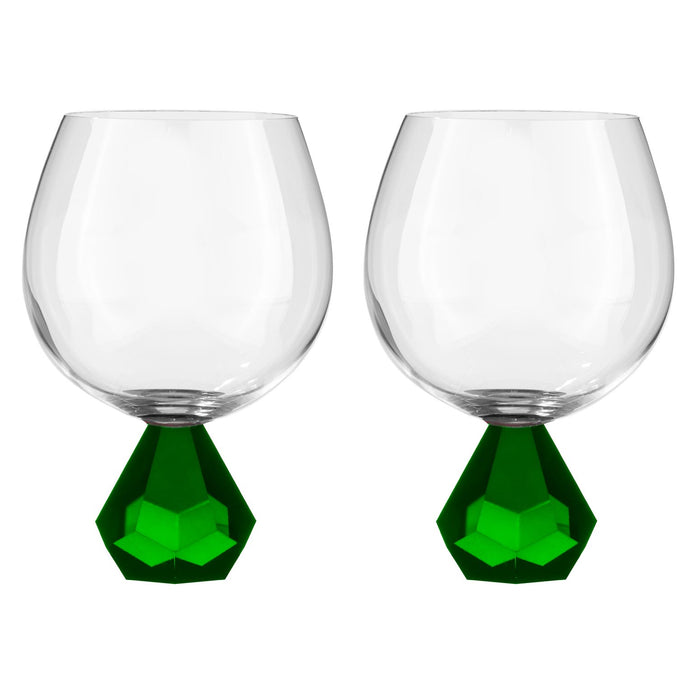 ladelle Zhara Emerald 2pk Gin Glass